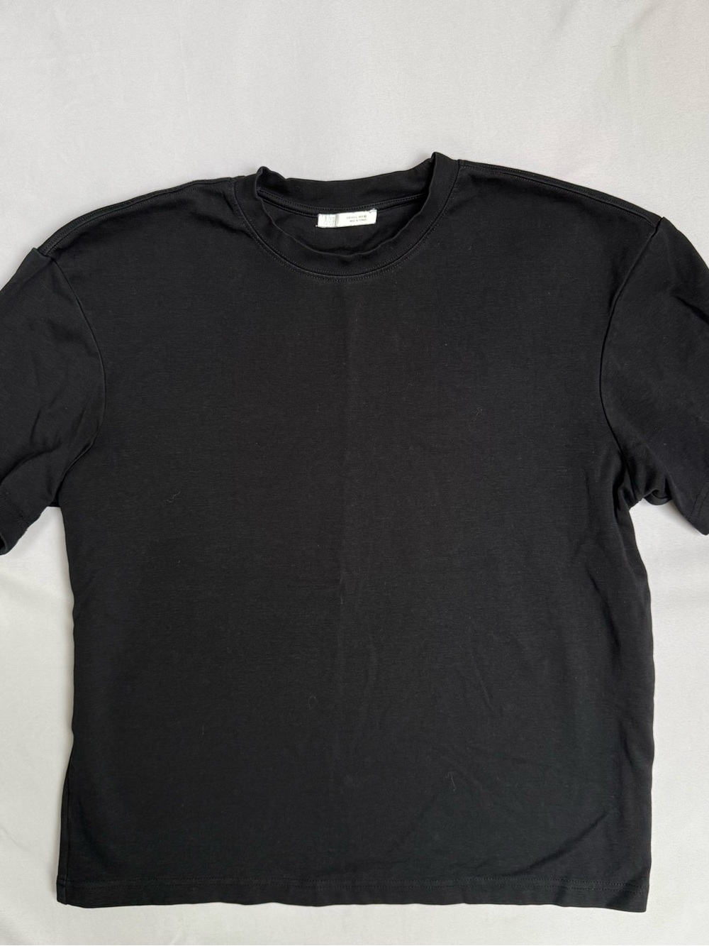 Zara Men's Black Short Sleeve Crewneck Tee